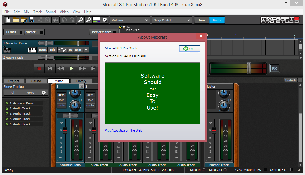 Acoustica Mixcraft Pro Studio 8.1 Keygen & Activator Download