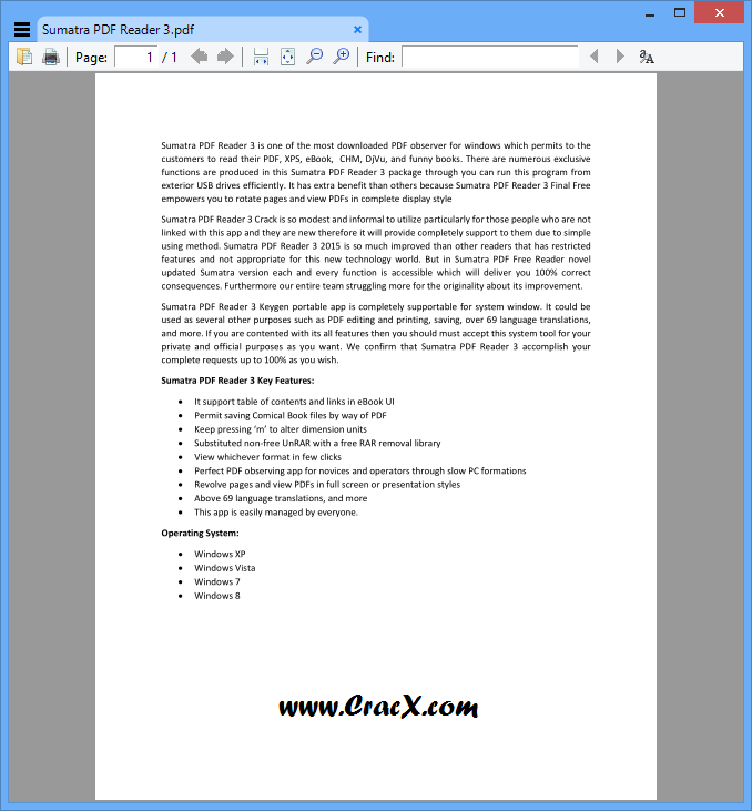 Sumatra PDF Reader 3 Free Download Full Version with Crack