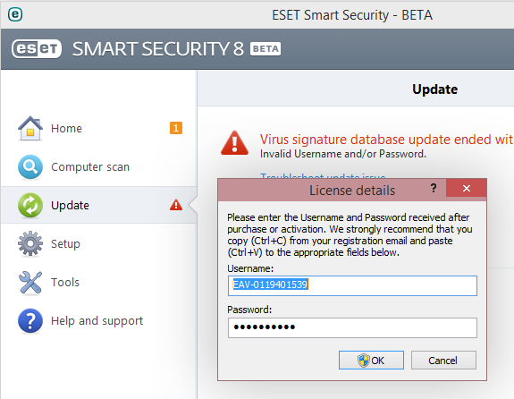 ESET Smart Security 8 Username & Password 2015 Full Free