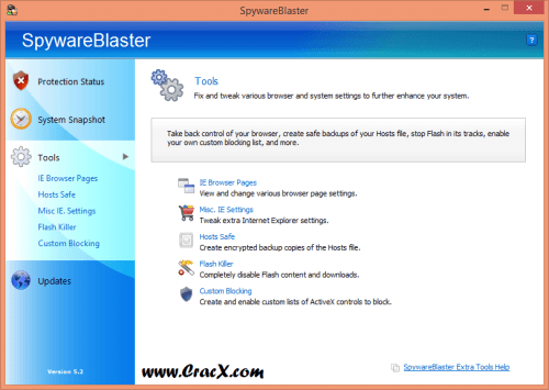 SpywareBlaster 5.2 License Key + Crack Keygen Free Download