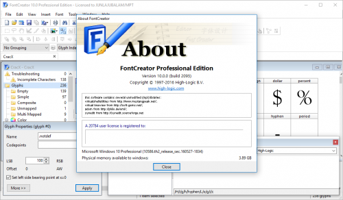 FontCreator 10 Professional Edition Full Crack Free Download