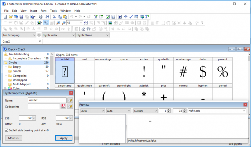 FontCreator 10.0 Professional Edition Patch Crack Download