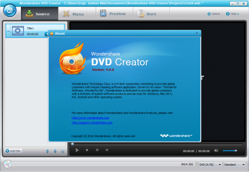 Wondershare DVD Creator 4.0.0 Patch Crack Key Full Download
