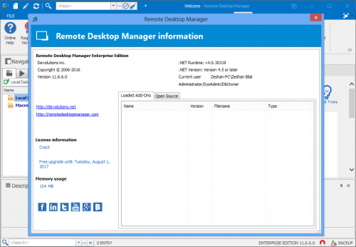 Remote Desktop Manager Enterprise 11.6.6.0 Key Free Download