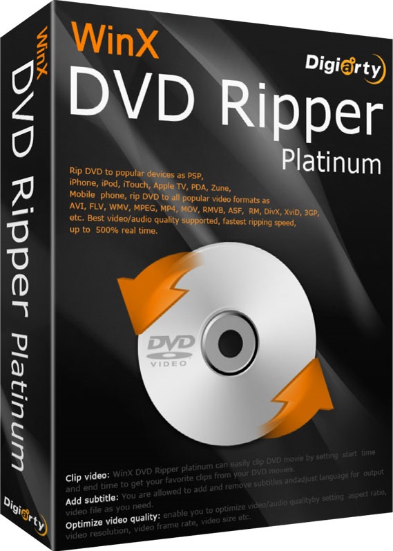 WinX DVD Ripper Platinum 8.0 Crack & License Key Download