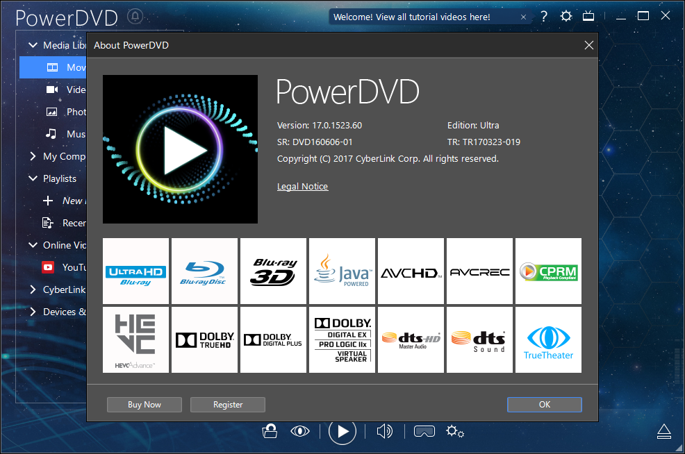 CyberLink PowerDVD Ultra 17.0.1523.60 Full Keygen & Patch Download