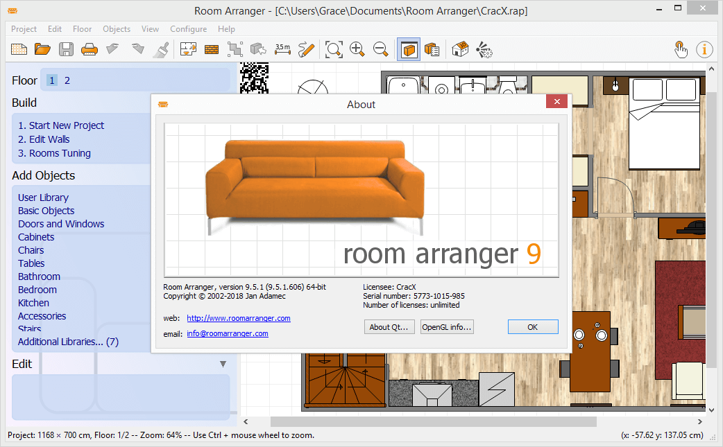Room Arranger 9.5.1.606 Full Keygen & Activator Download